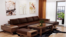 Modern Living Room Wooden Sofa Interior Scene-缩略图