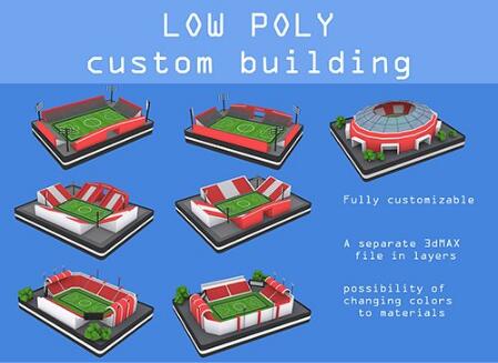 Cubebrush - Low poly Stadiums pack