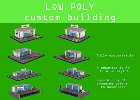 Cubebrush - Low poly Super Market pack