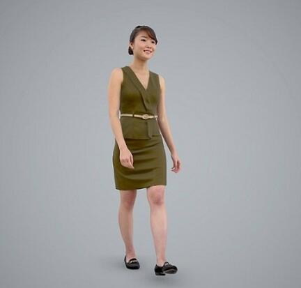 Waling有礼服的女商人