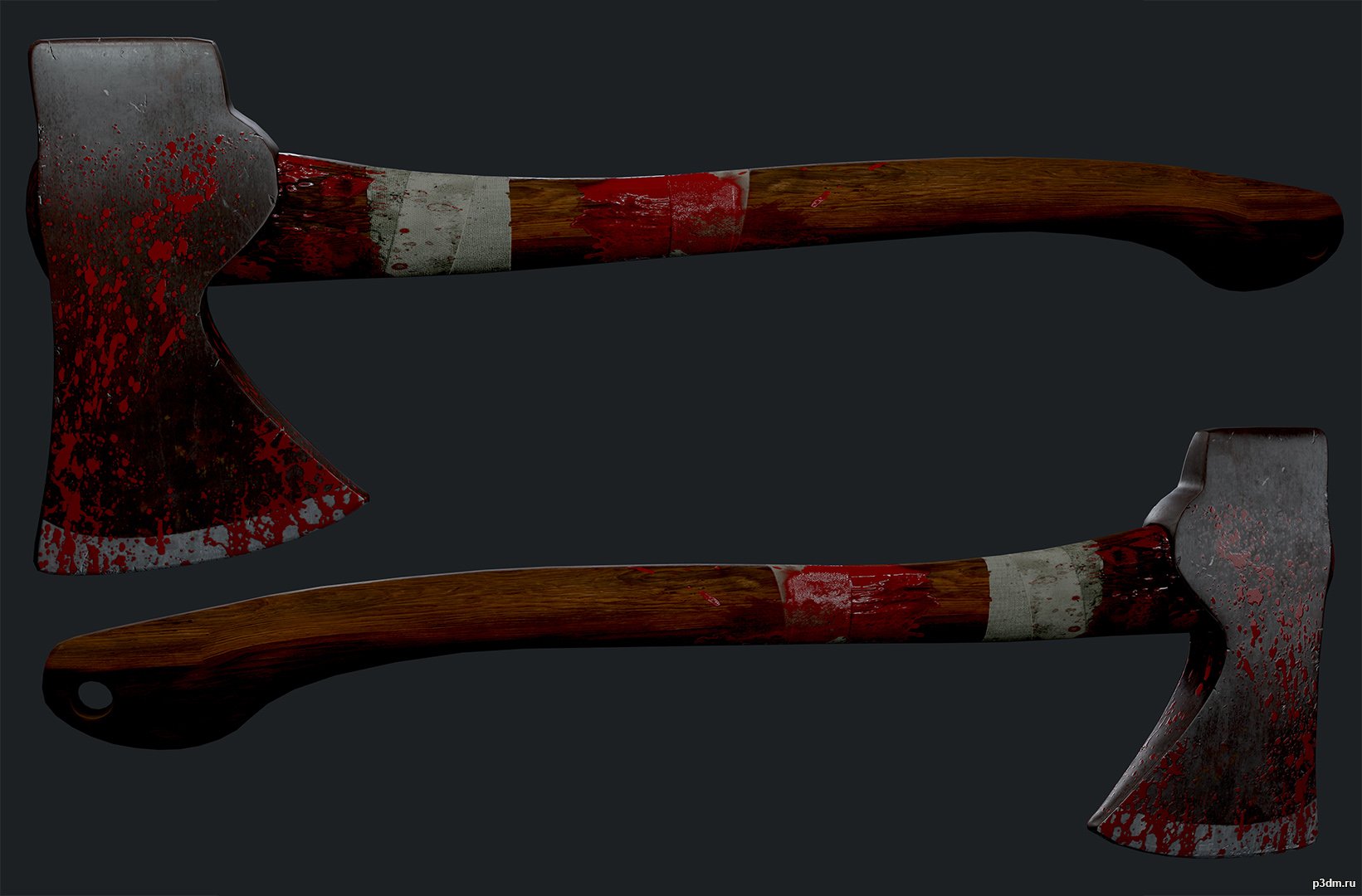 Melee: Axe 3D model斧子斧头模型