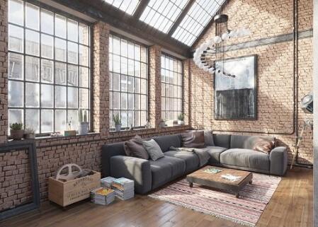 Industrial Apartment 3D Interior Scene
