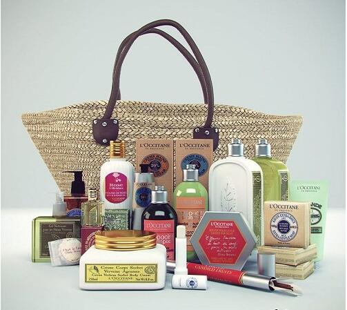 Set of Cosmetics Gift Basket现代香水面膜化妆品组合3D模型