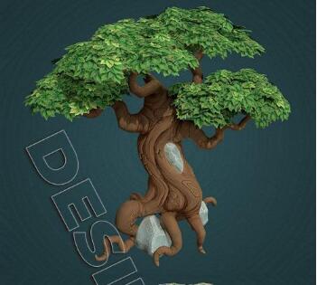 3D Cartoonish Tree 3D卡通树