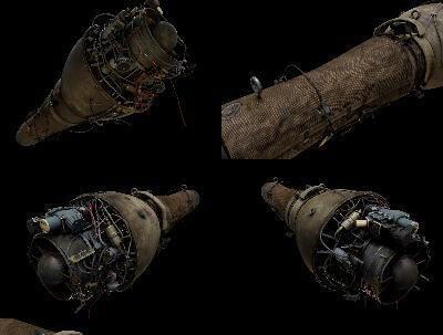 Turbomeca – turboreactive old engine concept 3D Model
