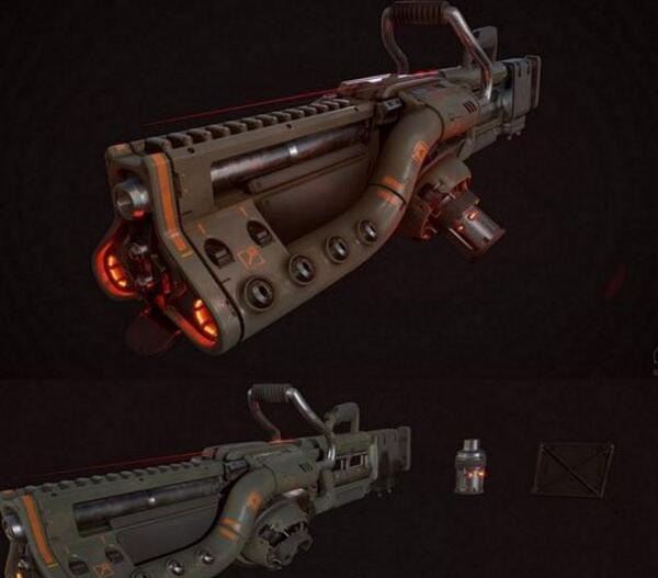 Heavy Plasma Gun – 3D Model