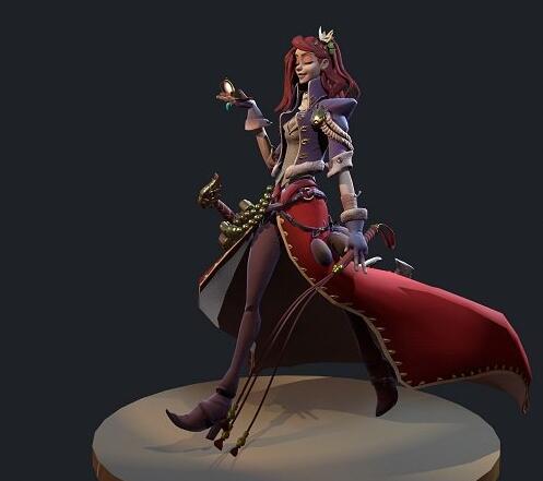 Pirate Captainess Natasha 3D Model