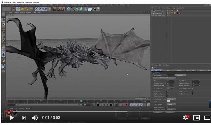 alduin animaitions 5 for c4d free downloads (file)