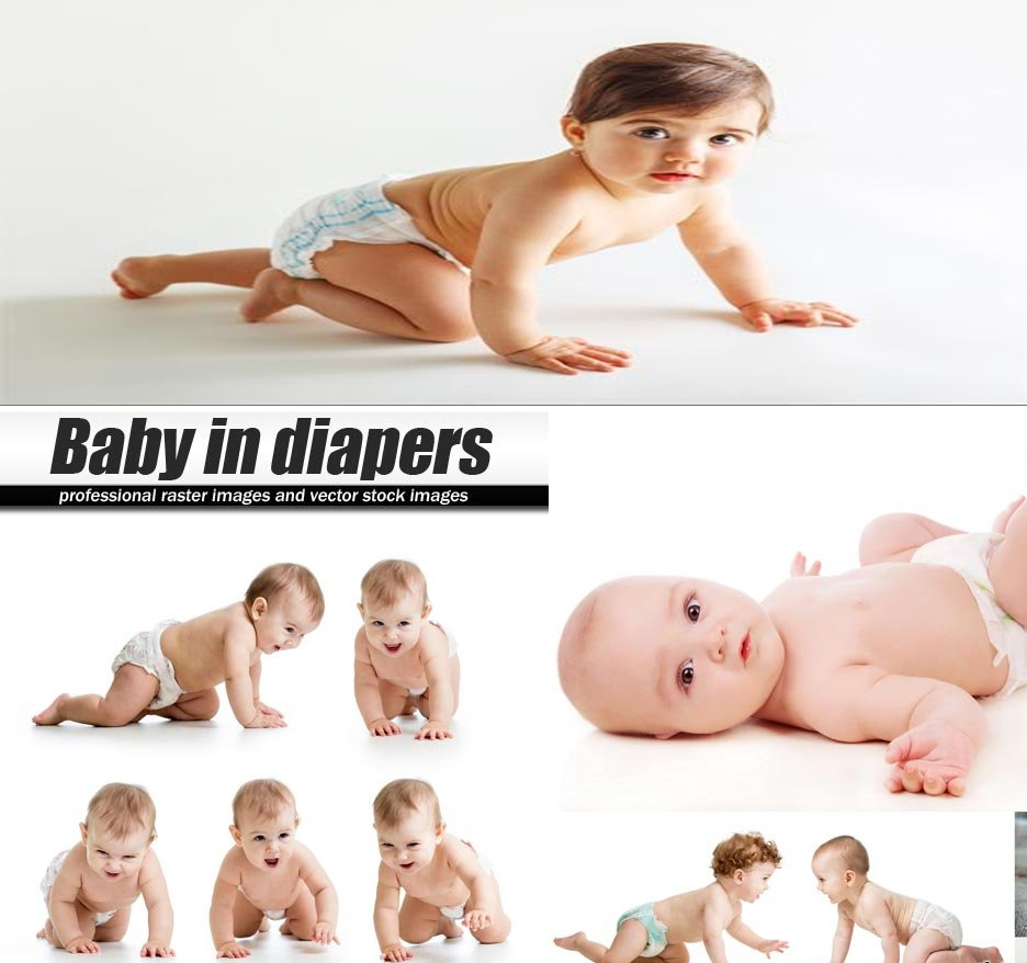 缺 Baby in diapers素材
