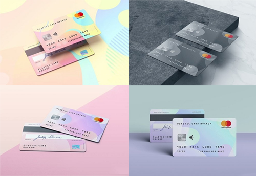 Plastic Card Bank Card MockUp