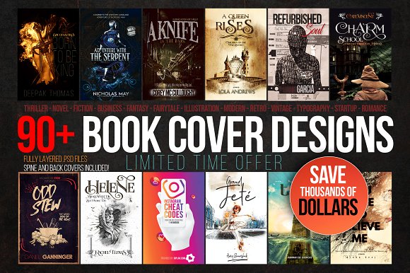 CreativeMarket - Book Cover Design Kit 3188853