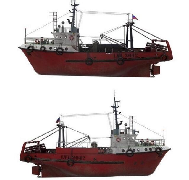 Fishing Trawler Refrigerator Ship – 3D Model
