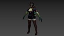 生化女祭司女僵尸max+fbx 低模 贴图粗糙-缩略图
