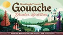 缺 GOUACHE SHADER BRUSHES FOR ADOBE ILLUSTRATOR-缩略图