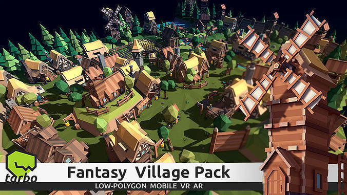 TARBO – Lowpoly Fantasy Village Pack