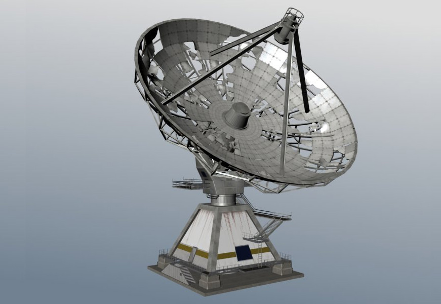 Damaged Satellite卫星雷达 卫星电视接收器 卫星锅模型max带贴图