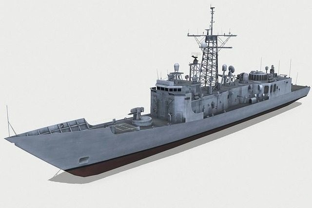 Cgtrader Oliver Hazard Perry class frigate Low-poly