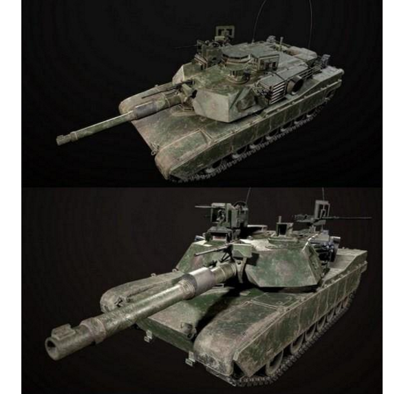 M1A2 Abrams Main Battle Tank 3d Model