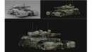 6 Wheels Sc-FI MCV Tank 3D Model-缩略图