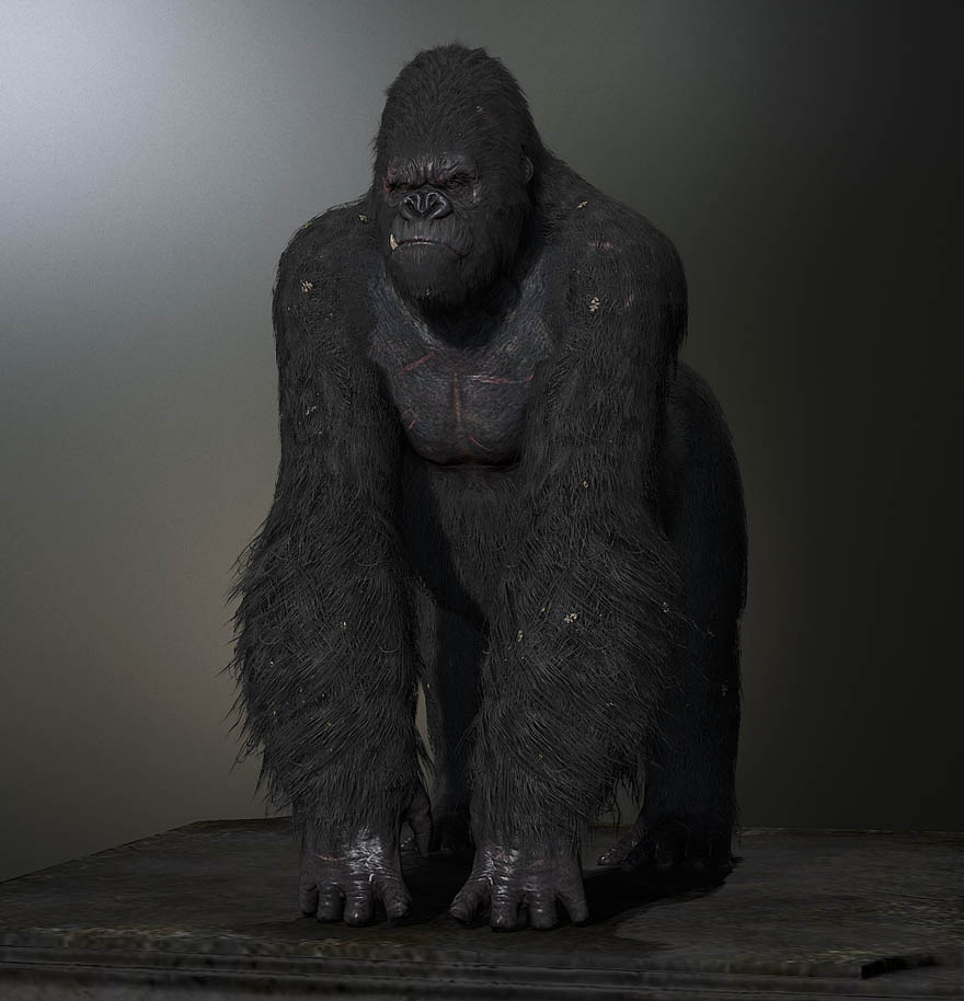 King Kong，金刚模型，fbx格式。