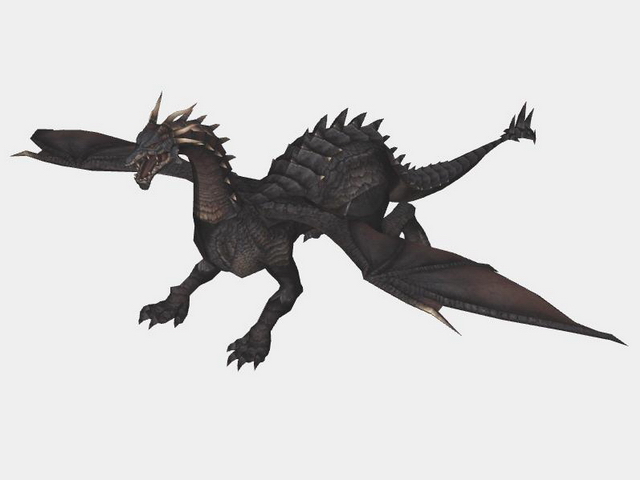 European dragon 3d model
