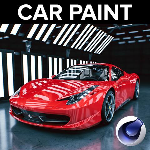 C4D汽车场景渲染预设 cinema 4d car paint 1.1-studio