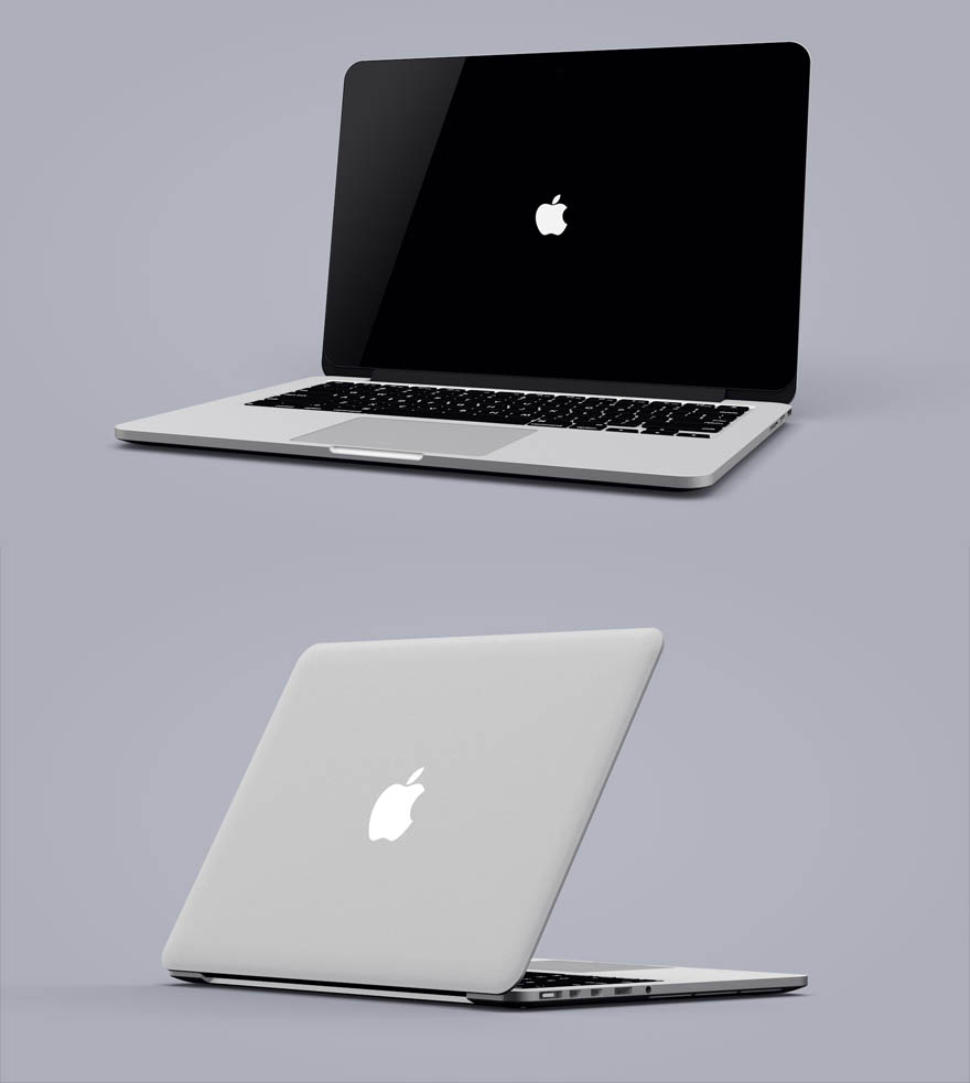 MacBook Pro 13 Retina 3D Model C4D 苹果笔记本13模型，cinema 4D格式