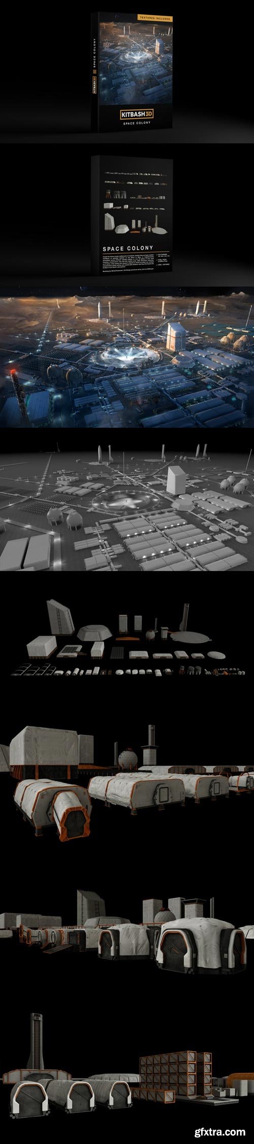 Kitbash3D - SPACE COLONY