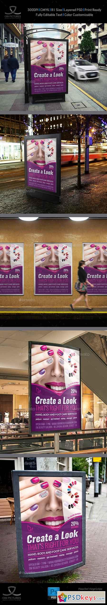 Nail Salon Poster Template 16801087