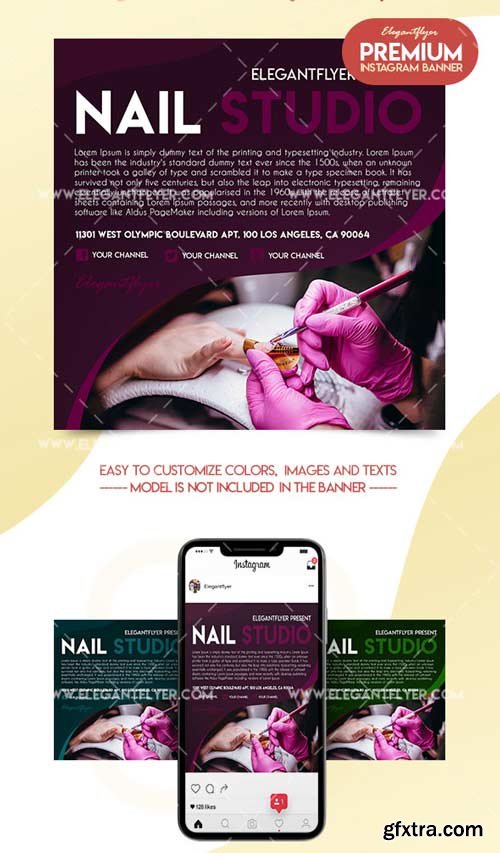 Nail Studio V1 2018 Premium Instagram Banner