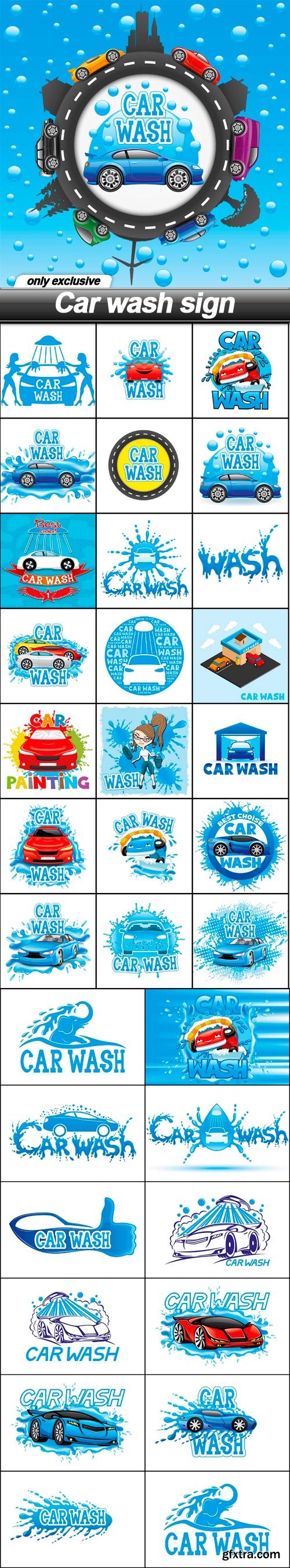 洗车标志 - 33每股收益Car wash sign - 33 EPS