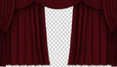 红色幕布打开动画 带透明通道 Realistic Red Curtain Opening-缩略图