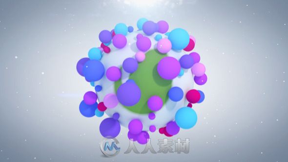 活力粒子Logo演绎动画AE模板VideohiveVibrantParticlesLogoReveal 8998211