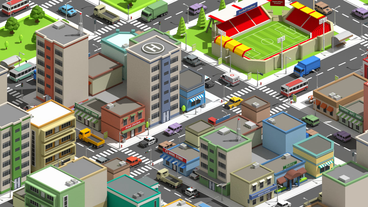 SimplePoly City Low Poly Assets