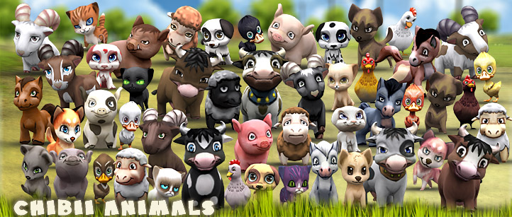 Cuberbrush - 3DRT - Chibii animals