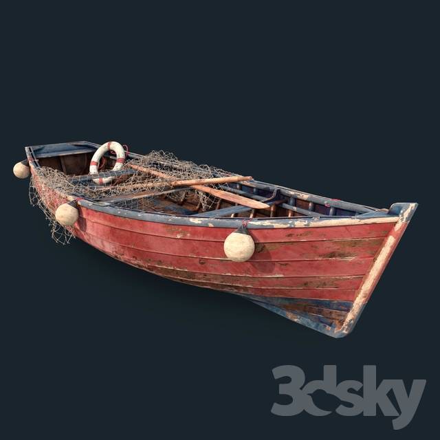 old fishing boat 破木船三维模型