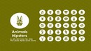 Animals Hipsters simple icons-缩略图