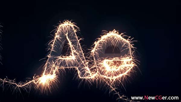 绚烂焰火写字特效，Sparkler Particular Preset
