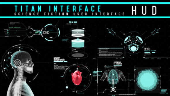 高科技UI信息界面HUD动画元素包 HUD – Titan Interface