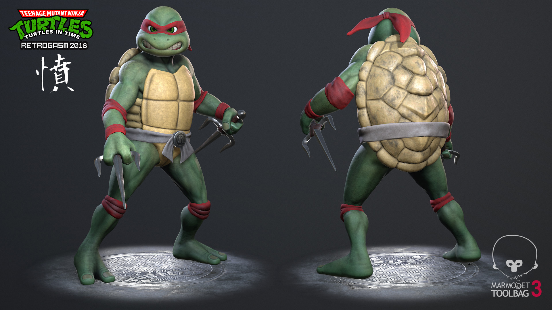 TMNT Raphael Classic 3D Model忍者神龟3d模型