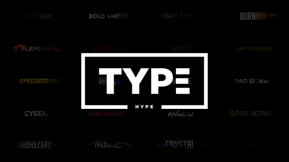 AE模板-22种文字特效动画 TypeHype – Titles Animation Motion Typography Text