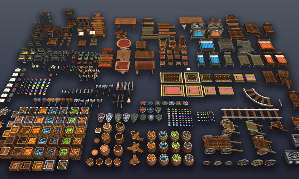Cubebrush - 3DRT - Fantasy props bundle