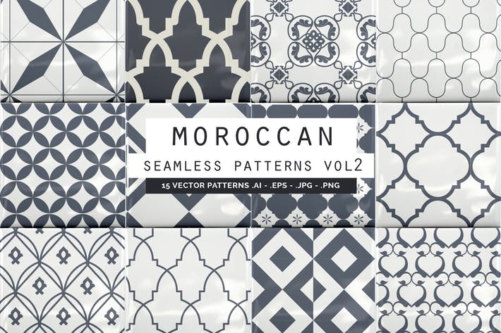 Moroccan Style seamless vector patterns vol2