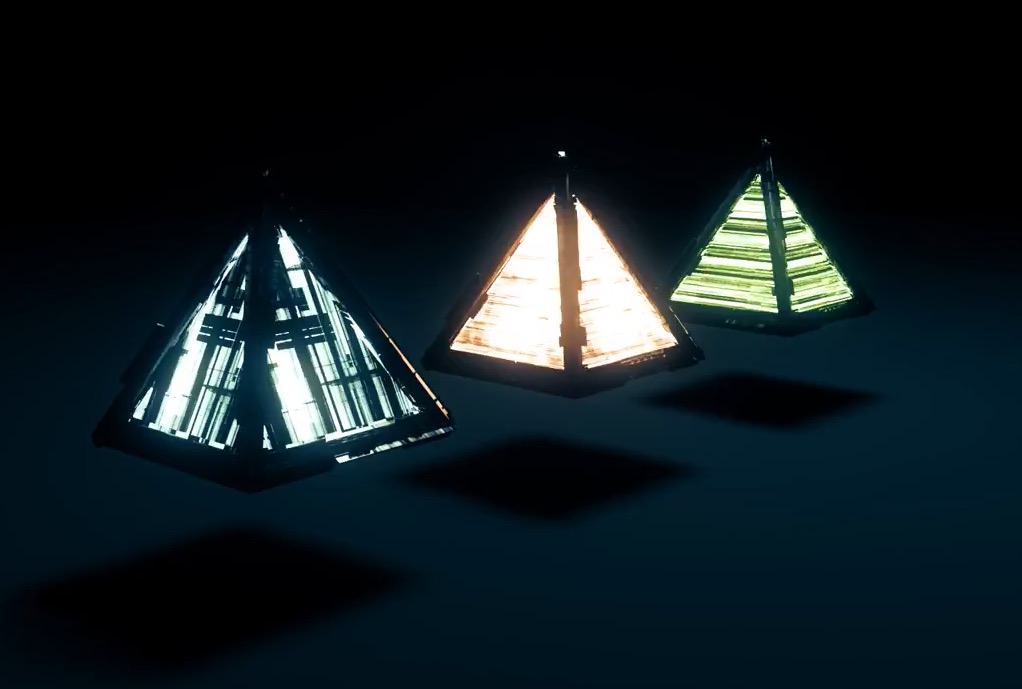 C4D Octane交错闪烁的发光材质 Glitch textures