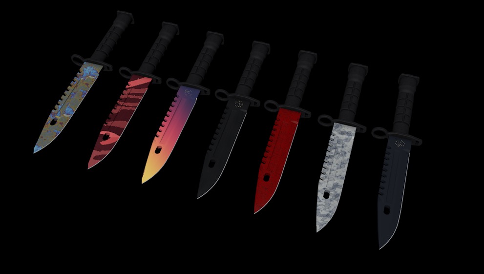 M16自动步枪刺刀 M9式多用刺刀C4D模型 M9-Bayonet