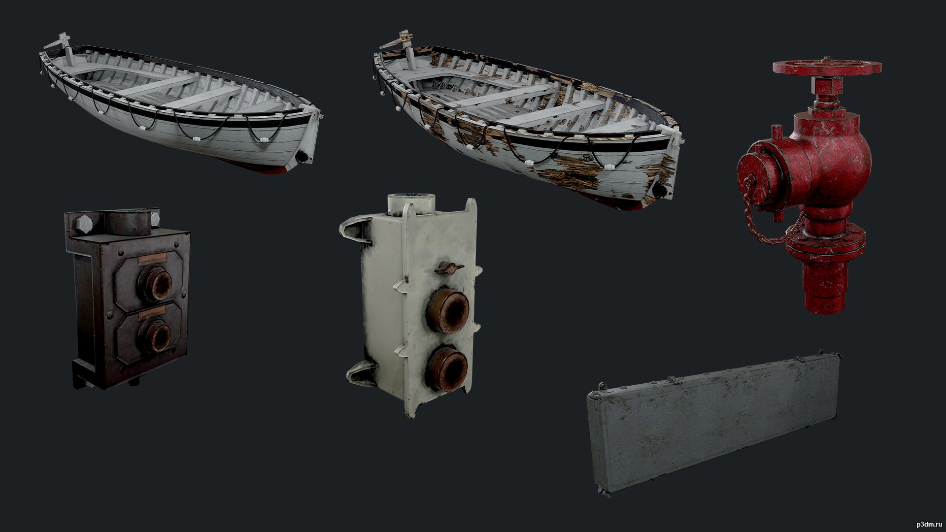 USS Texas Props 2 3D模型