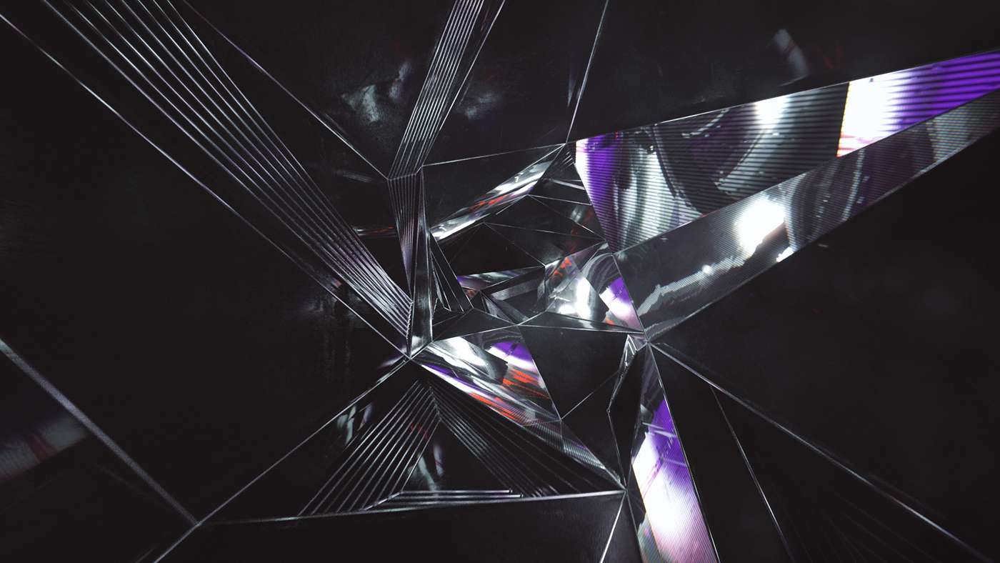 C4D Octane Renderer多边形反射隧道穿梭动画工程