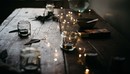 木桌上的彩灯和玻璃杯C4D Octane Render写实渲染工程 Fairy Light TableOctane渲染器木头桌子玻璃瓶铜条火柴场景C4D模型-缩略图