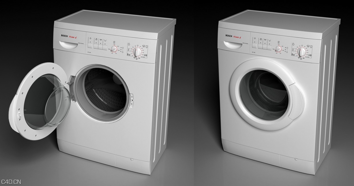 滚筒洗衣机C4D模型 BOSH washing machine  滚筒洗衣机C4D模型 BOSH washing machi...
