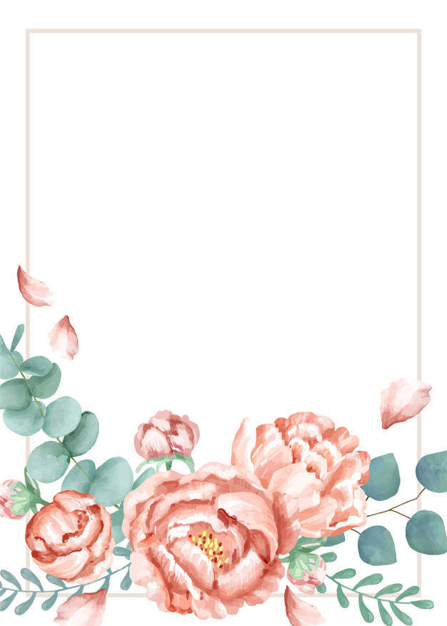 Invitation card with a floral theme